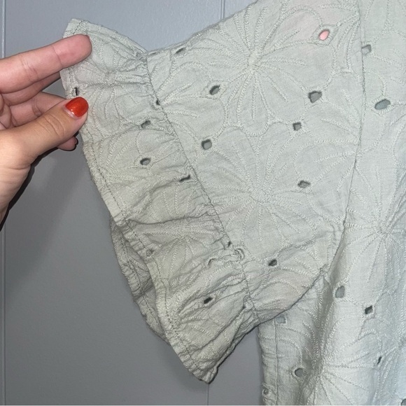 Umgee Sage Green Blouse Small - Picture 3 of 8